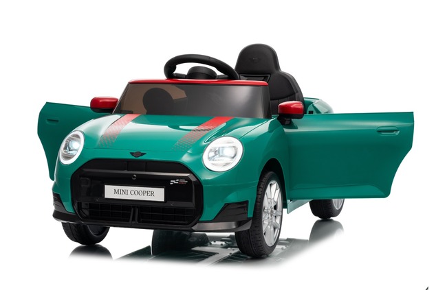 Electric Ride-on car Mini Cooper 12V, green, MP3 Player with USB and Bluetooth connection, 2.4 GHz r