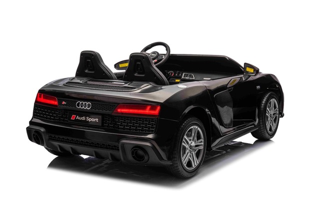 UTV elektrische kinderauto 24V | Audi R8 SPYDER | 2-zitter | zwart | MP3-speler met USB/AUX en Bluet