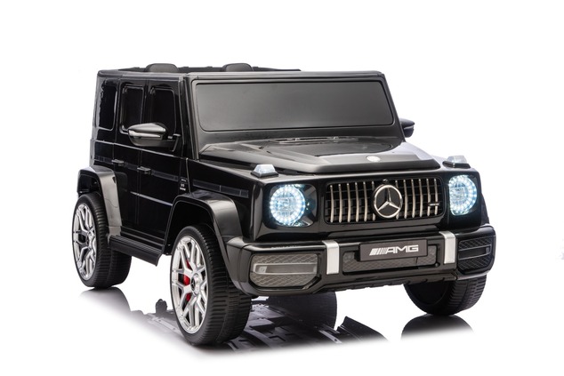 Electric Ride-on car Mercedes-Benz G63 AMG 4x4 Two-seater 24V, black, MP3 Player with USB/AUX and Bl