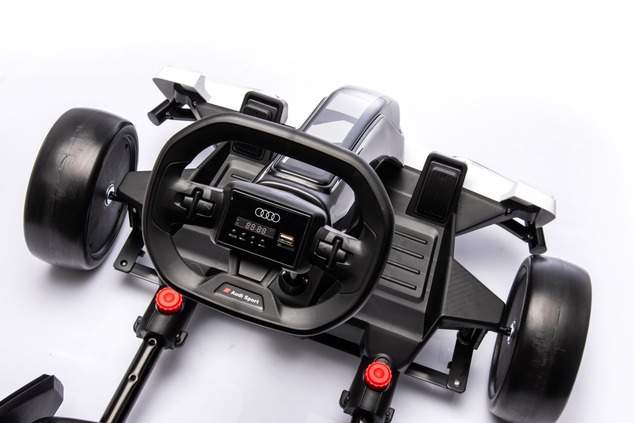 Licensed ride-on Drift Kart AUDI 24V, red, LED lights, 2 x 150W Motor, Drift mode with a speed of 12