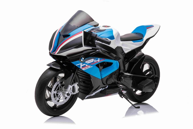 Electric Motorbike BMW HP4 RACE 12V, Licensed, blue, 12V battery, EVA soft wheels, 2 x 35W Engines, 