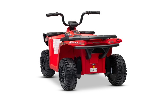 Licensed electric Ride-on quad Arctic Cat 12V with rear wheel drive, red, LED lights, Lithium batter
