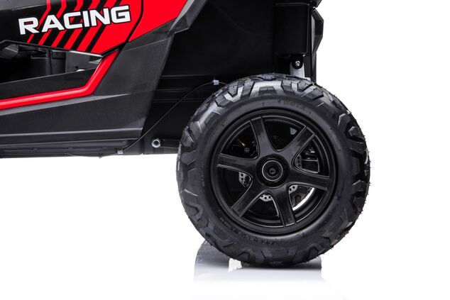 Electric Ride-on car UTV XXL 24V, red, two-seater, Engine with differential, Inflatable rubber wheel