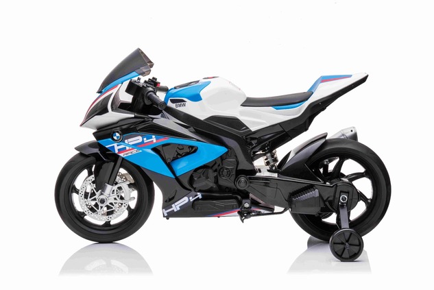 Electric Motorbike BMW HP4 RACE 12V, Licensed, blue, 12V battery, EVA soft wheels, 2 x 35W Engines, 