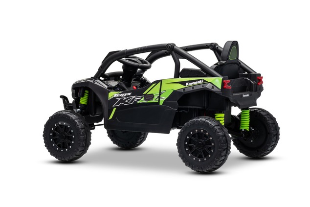 Electric Ride-on car Kawasaki TERYX KRX 1000 12V, black, single seat, rear axle suspension, 2.4 Ghz 