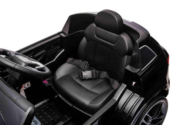 Auto elettrica per bambini Audi Q7 nero, monoposto, sospensione indipendente, batteria 12V, telecoma