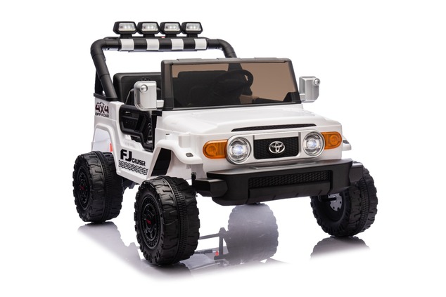Electric Ride-on car Toyota FJ Cruiser XXL with 4x4 drive, licensed (Two-seater), white, Portable li