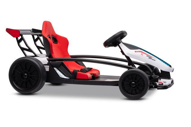 Drift kart elettrico per bambini 24 V | Beneo Motors Drift Car | Bianco | 2 × 200 W | Batteria al litio