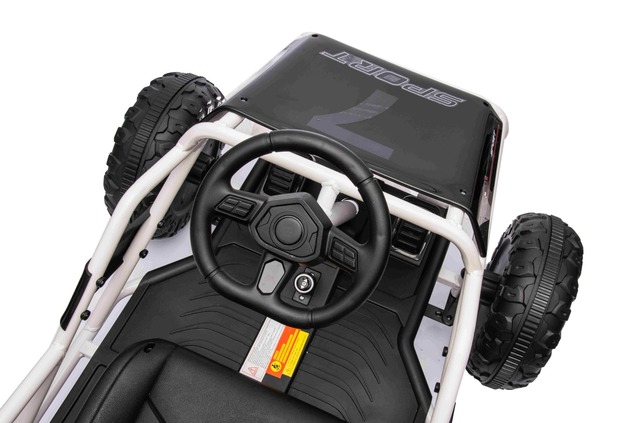 Electric Ride-on SPORT-CART 24V, black, Soft EVA wheels, Leatherette seat, 2 x 50W Motor, 24V Batter