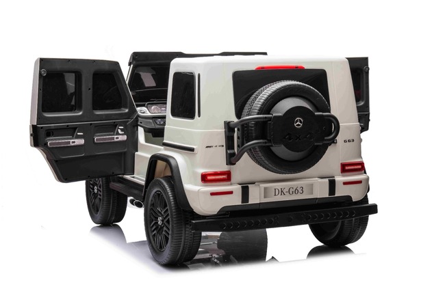 Electric Ride-on car Mercedes-Benz G63 AMG 4x4² Two-seater 12V, white, MP3 Player with USB/AUX input