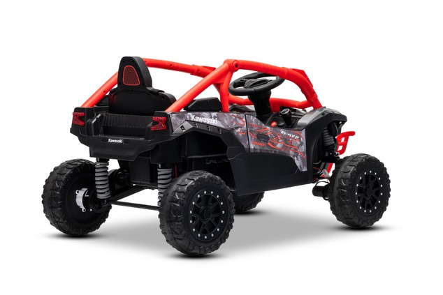 Electric Ride-on car Kawasaki TERYX KRX 1000 12V, red, single seat, rear axle suspension, 2.4 Ghz re