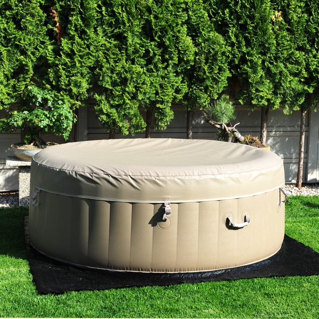 BeneoSpa NEW Portable Inflatable Bubble Spa, Hot Tube, Jacuzzi, Brown-White