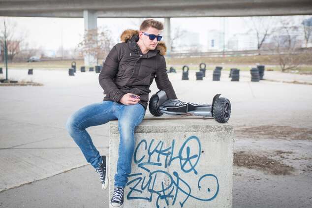 Hooboard - Premier hoverboard tout-terrain intelligent, gyropode, certifié UL, batterie LG