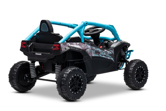 Electric Ride-on car Kawasaki TERYX KRX 1000 12V, blue, single seat, rear axle suspension, 2.4 Ghz r