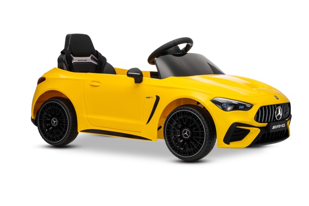 Electric Ride-on car Mercedes CLE 12V with rear-wheel drive, yellow, Single seater, Lithium battery,