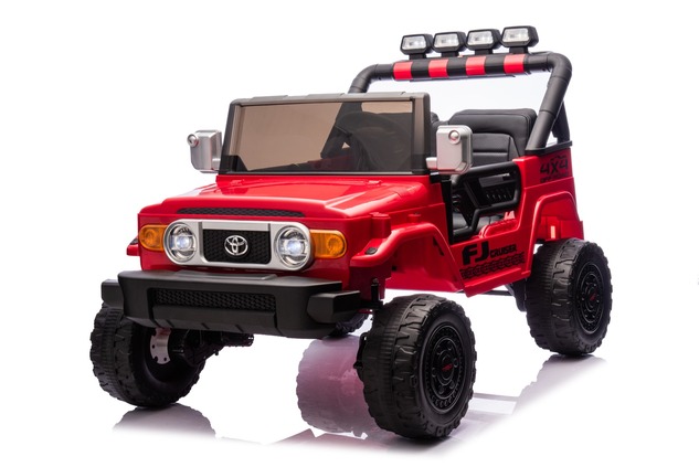 Electric Ride-on car Toyota FJ Cruiser XXL with 4x4 drive, licensed (Two-seater), red, Portable lith