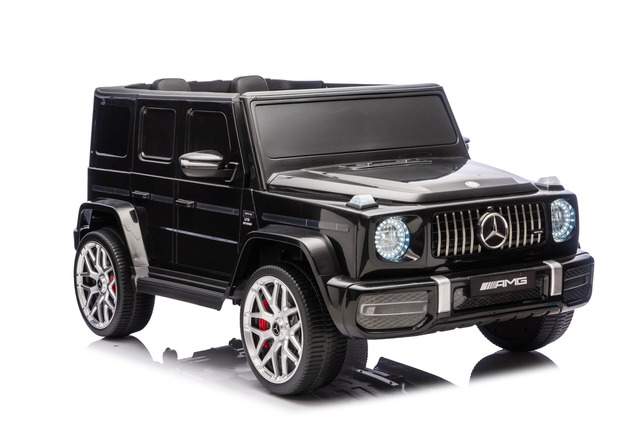 Electric Ride-on car Mercedes-Benz G63 AMG 4x4 Two-seater 24V, black, MP3 Player with USB/AUX and Bl