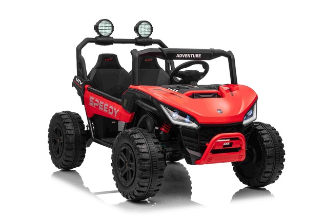 Electric Ride-on car T-REX Ride 4x4 Two-seater 24V, red, MP3 Player with USB/AUX input, 4x4 drive, L