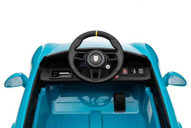 Electric Ride-on car RUF GT 12V, blue, Opening doors, 2.4 GHz remote control, LED lights front and r