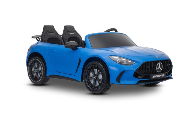 Electric Ride-on car Mercedes GT63 AMG 24V with 4x4 drive, blue, Two-seater, Adjustable driver's sea