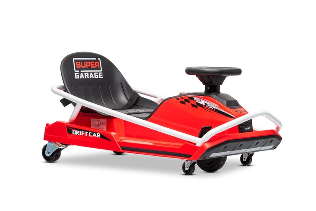 Drift kart elettrico Beneo Motors 24V, Rosso, Motore brushless 300 W, Batteria al litio, Modalità dr