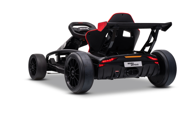 Drift kart elettrico per bambini 24 V | Beneo Motors Drift Car | Nero | 2 × 200 W | Batteria al litio