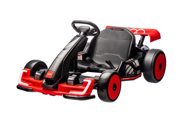 Licensed ride-on Drift Kart AUDI 24V, red, LED lights, 2 x 150W Motor, Drift mode with a speed of 12