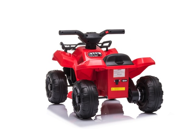 Electric QUAD MINI 6V, Red, MP3 player with USB / AUX input, 1 X 25W Engine, 6V / 4Ah battery, funct