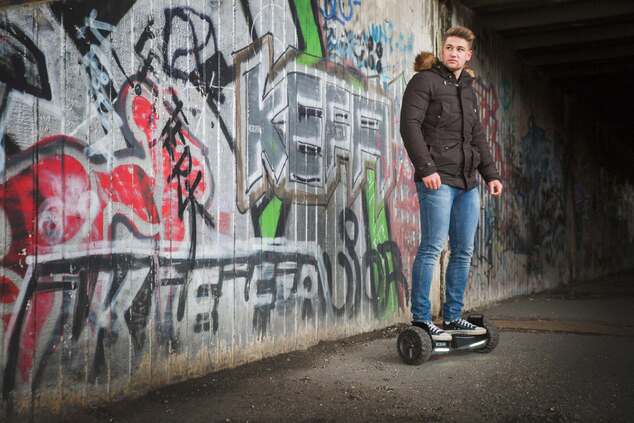 Hooboard - Premier hoverboard tout-terrain intelligent, gyropode, certifié UL, batterie LG