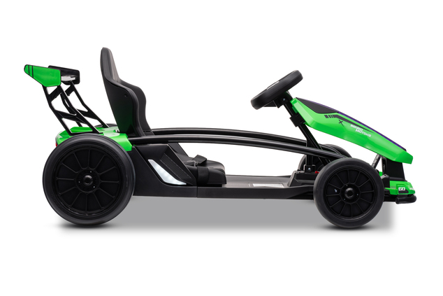 Drift kart elettrico per bambini 24 V | Beneo Motors Drift Car | Verde | 2 × 200 W | Batteria al litio