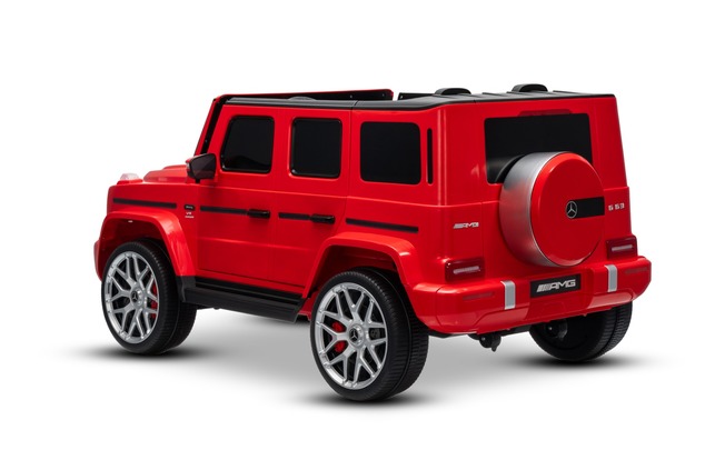 Electric Ride-on car Mercedes-Benz G63 AMG 4x4 Two-seater 24V, red, MP3 Player with USB/AUX and Blue