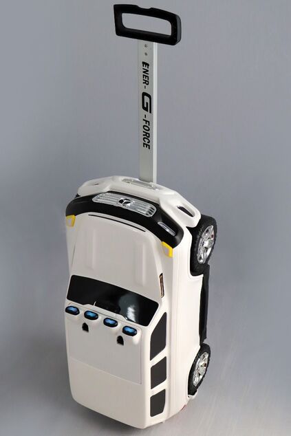 Kids Pull Along Licensed Mercedes-Benz  Ener-G-Force Luggage- White Small Travel Bag