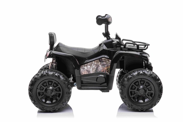 Electric QUAD SUPERPOWER 12V, black, Plastic wheels with rubber band, 2 x 45W Motor, plastic seat, s