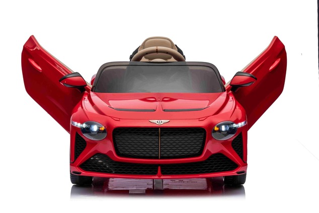 Electric Ride-on car Bentley Bacalar 12V, red, Doors opening upwards, 2.4 GHz remote control, LED li