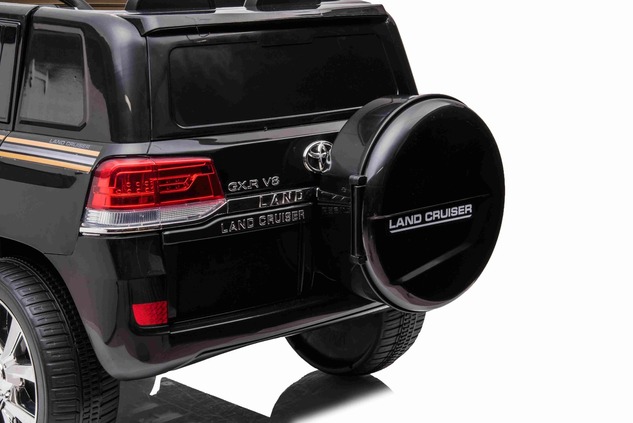 Electric Ride on Car Toyota Landcruiser 12V, BLACK, Leatherette seat, 12V/7AH Battery, Opening doors