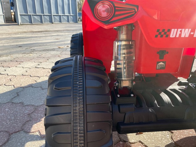 Electric QUAD SUPERPOWER 12V, red, Plastic wheels with rubber band, 2 x 45W Motor, plastic seat, sus