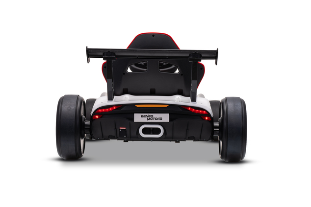 Drift kart elettrico per bambini 24 V | Beneo Motors Drift Car | Bianco | 2 × 200 W | Batteria al litio