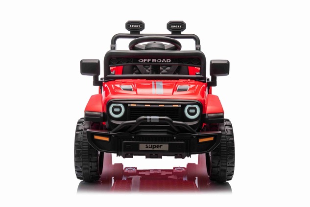 Electric car for children OFFROAD NEW with rear-wheel drive, red, Lithium battery, High chassis, Wid