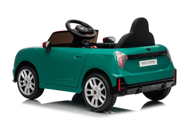 Electric Ride-on car Mini Cooper 12V, green, MP3 Player with USB and Bluetooth connection, 2.4 GHz r