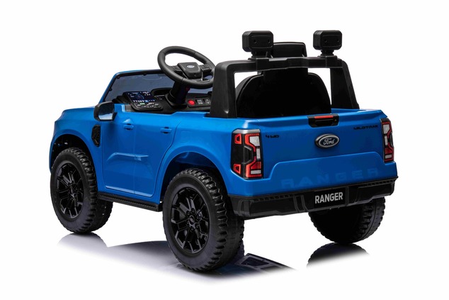 Electric Ride-on car FORD 707, blue, Leather seat, 2.4 GHz remote control, Bluetooth / USB Input, Su