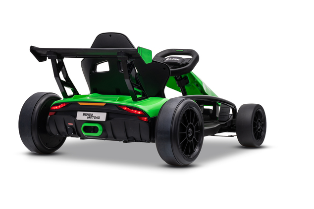 Drift kart elettrico per bambini 24 V | Beneo Motors Drift Car | Verde | 2 × 200 W | Batteria al litio