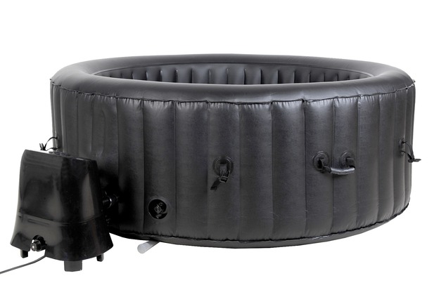 BeneoSpa NEW Portable Inflatable Bubble Spa for 6 People, Hot Tube, Jacuzzi, Black