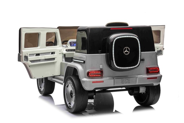 Electric Ride-on car Mercedes-Benz EQG 12V, grey, LED underlighted body parts, Functional front and 