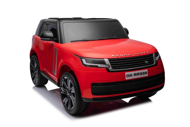 Electric Ride-on car Range Rover Model 2023, Two Seater, Red, Leatherette Seats, Radio with USB Inpu
