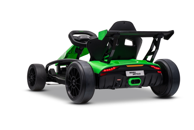 Drift kart elettrico per bambini 24 V | Beneo Motors Drift Car | Verde | 2 × 200 W | Batteria al litio
