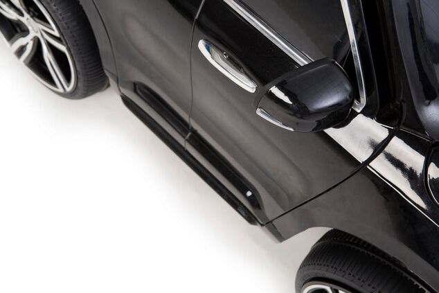 Electric Ride-On Volvo XC90, Black, Double Leather Seat, MP3 player with USB Input, Opening doors an