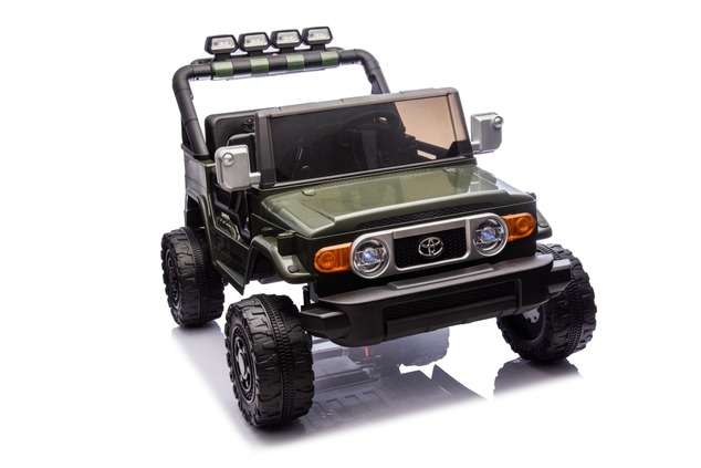 Electric Ride-on car Toyota FJ Cruiser XXL with 4x4 drive, licensed (Two-seater), green, Portable li