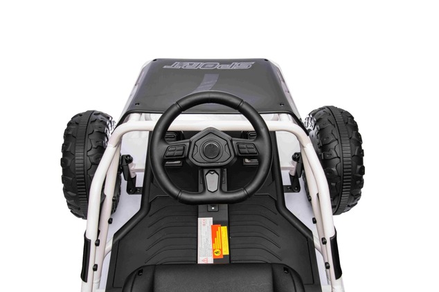Electric Ride-on SPORT-CART 24V, black, Soft EVA wheels, Leatherette seat, 2 x 50W Motor, 24V Batter