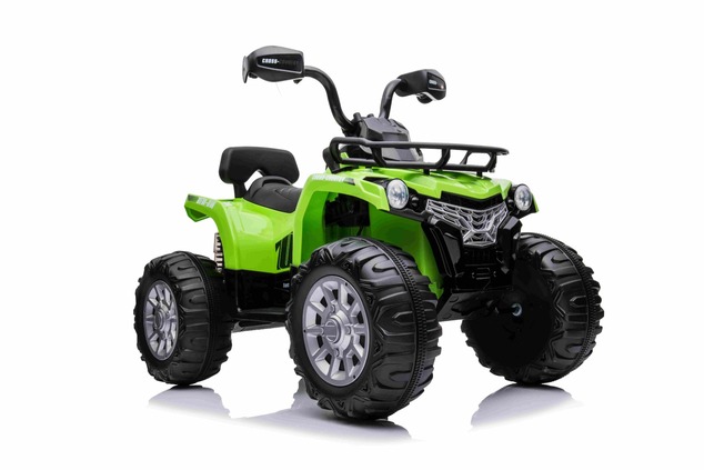 Electric QUAD SUPERPOWER 12V, green, Plastic wheels with rubber band, 2 x 45W Motor, plastic seat, s