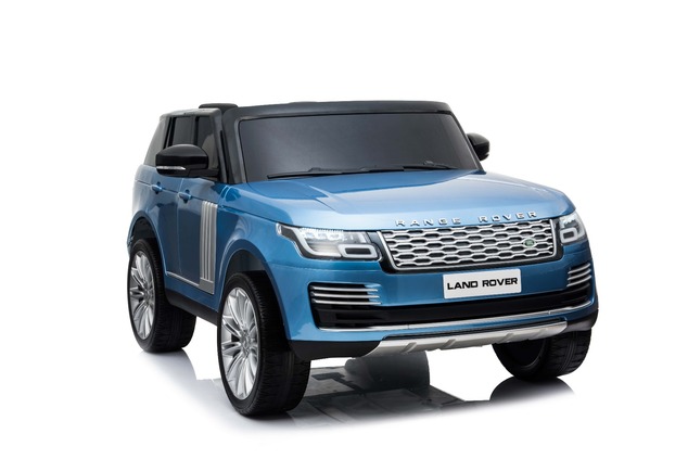 Electric Ride-On Range Rover, Blue Painted, Double Leather Seat, LCD Display with USB Input, 4x4 Dri
